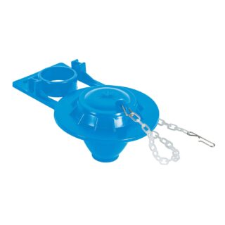 Sapo 2" para WC, PVC, azul, cadena plástica, Foset 49346