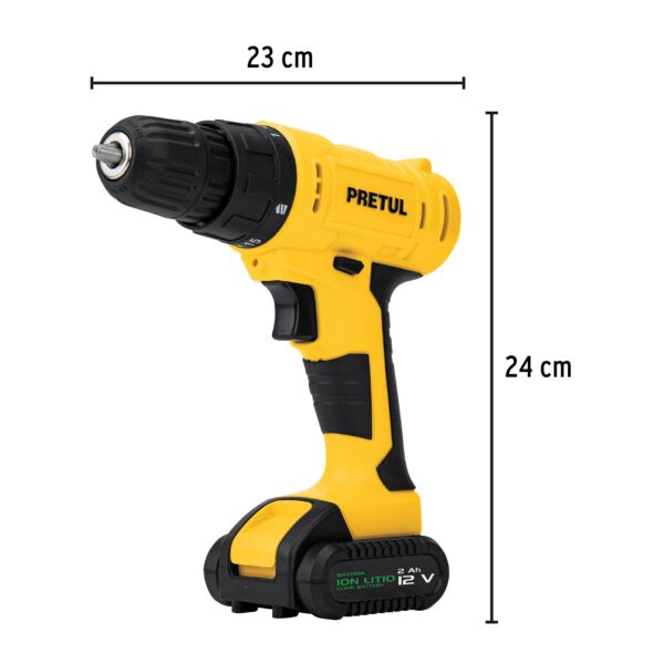 Kit taladro inalámbrico 3/8", 12 V, y accesorios con estuche 27120 - Imagen 4