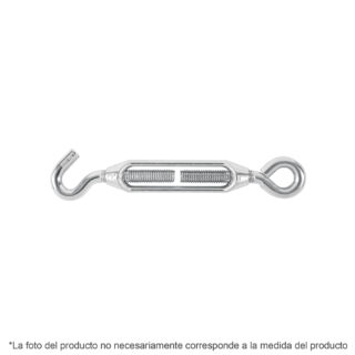 Tensor zinc 1/4" gancho-argolla, Fiero 44054