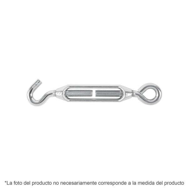 Tensor zinc 1/4" gancho-argolla, Fiero 44054