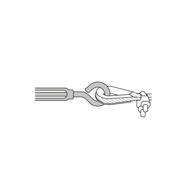 Tensor zinc 1/4" gancho-argolla, Fiero 44054 - Imagen 5