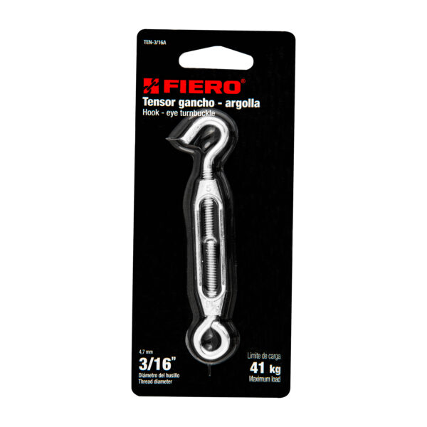 Tensor zinc 3/16" gancho-argolla, Fiero 44053 - Imagen 2