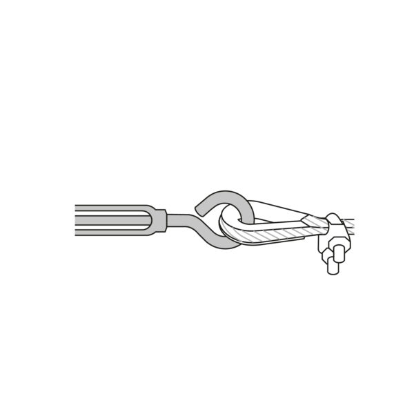 Tensor zinc 3/16" gancho-argolla, Fiero 44053 - Imagen 5