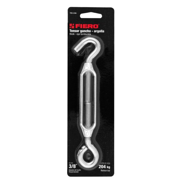 Tensor zinc 3/8" gancho-argolla, Fiero 44056 - Imagen 2