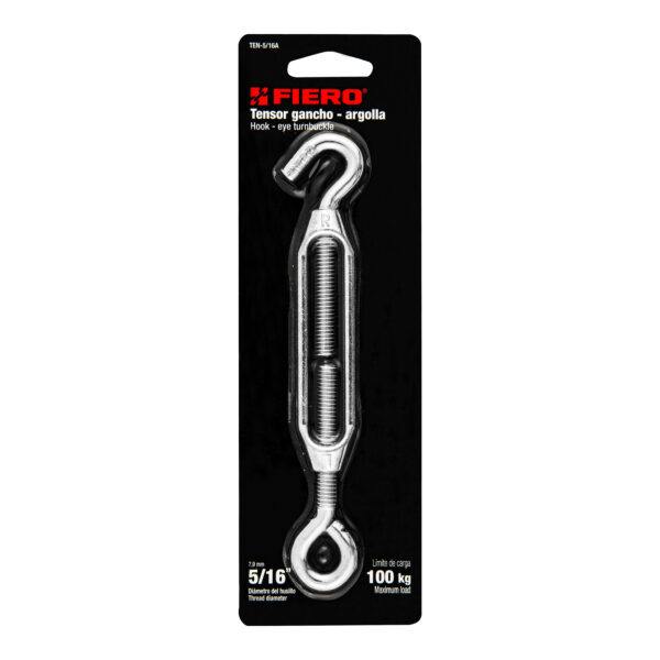 Tensor zinc 5/16" gancho-argolla, Fiero 44055 - Imagen 2