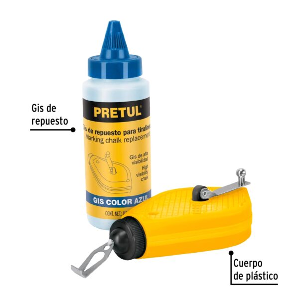 Tiralíneas plástico con gis 15 m (50 ft), Pretul 28574 - Imagen 3